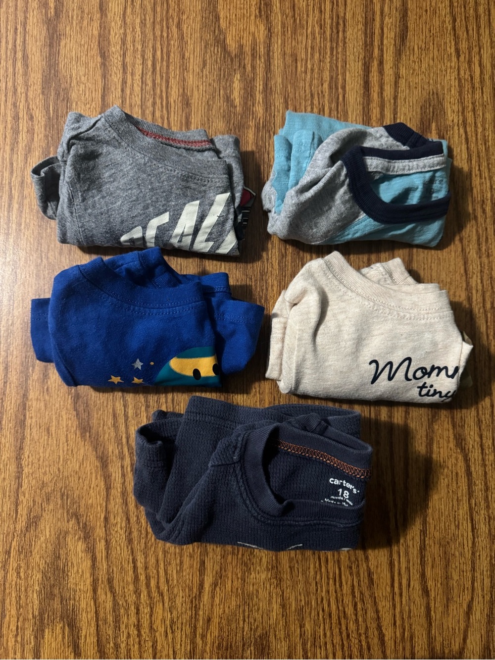 Bundle Of 5 Infant Boys Long Sleeve Shirts